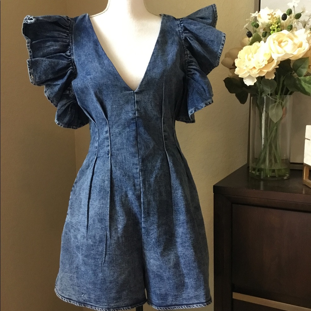 Hello Honey! Denim Romper